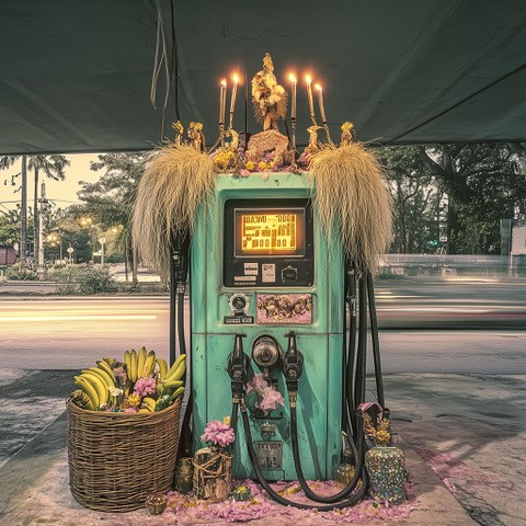 A.I.GIP STREET SHRINES, Teil der Serie: O C _ C U L T M 4 C H I N E S / CAR CULT